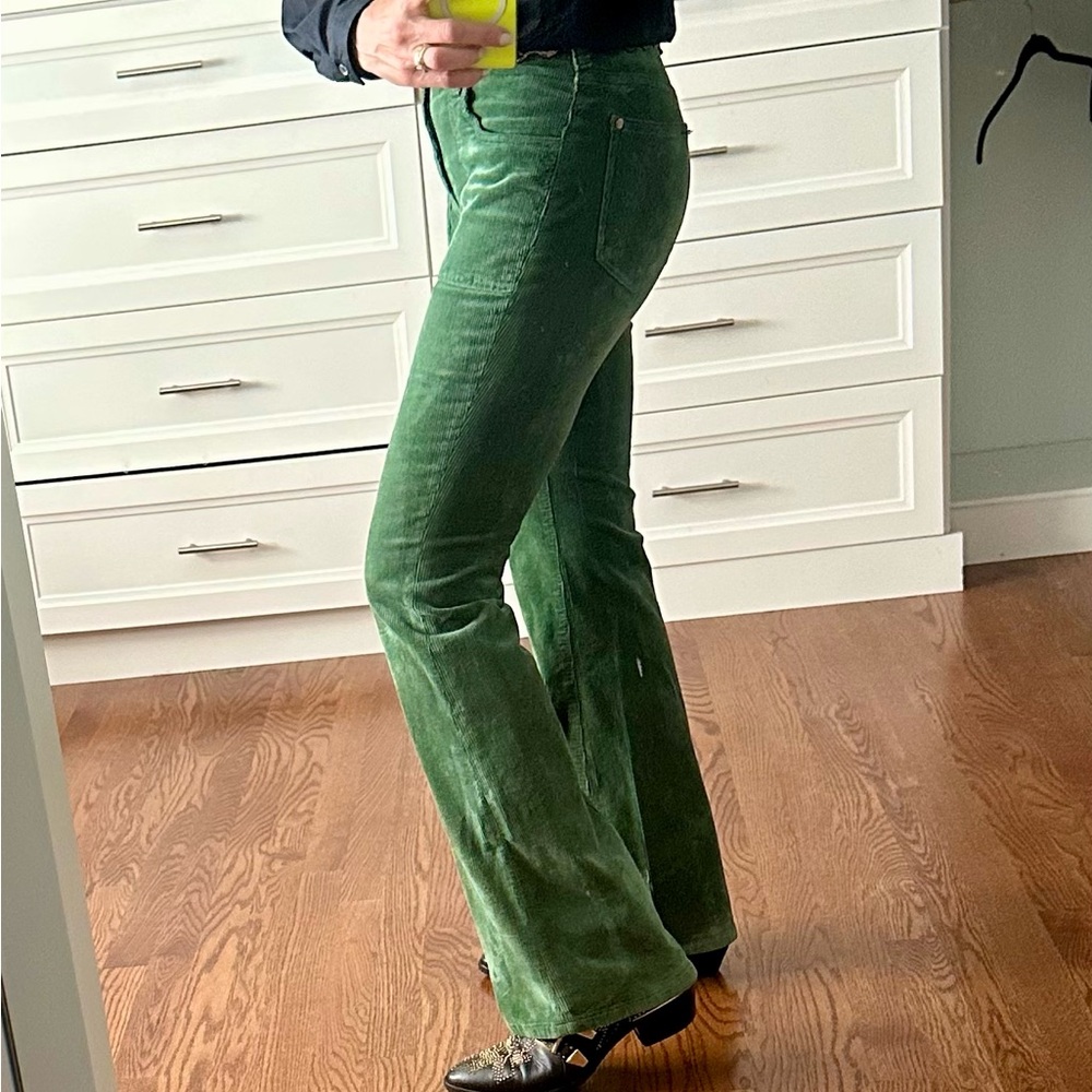 Green Corduroy Pilco Anthropologie Jeans 27